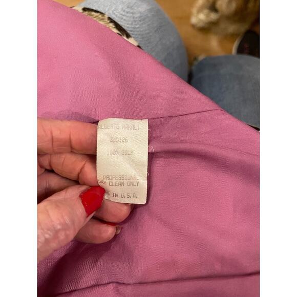 Jacket Alberto Malaki butterfly & leopard print jacket size 12 lined - Picture 6 of 6